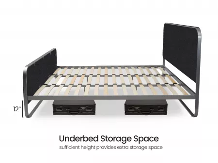 Chloe King Size Double Bed in Black Color